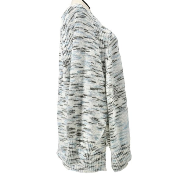 Ruby Road Sweater Women's OSFA White Light Blue Gray Knit LS Crew Neck Soft NWT - Picture 3 of 10